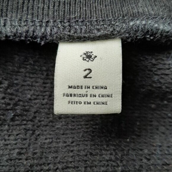 MAISON SCOTCH Sweater Fuzzy Mixed Media Crewneck & Sweatshirt Top Sz 6 / S Flaw - Picture 12 of 14